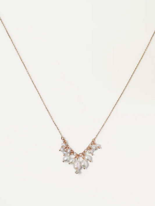 Shadow Diamond & Pearl Necklace