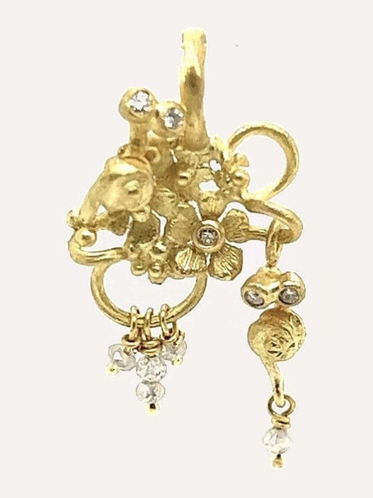 Handcrafted, 18K Gold & Diamond Pendant