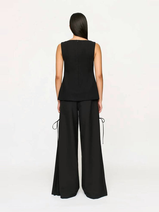 CLEA Carlos Side Tie Trouser in Black