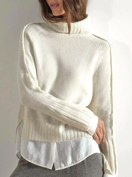 BROCHU WALKER Jolie Fringe Layered Look in Linen W/White