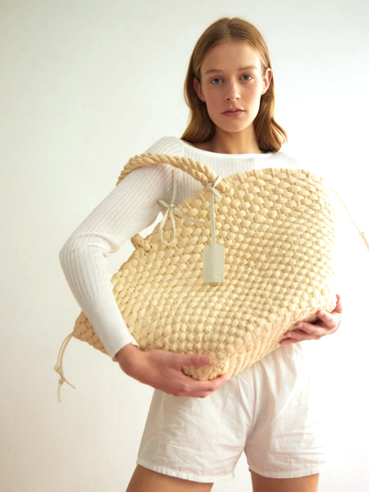 BRIE LEON Heather Basket in Oat