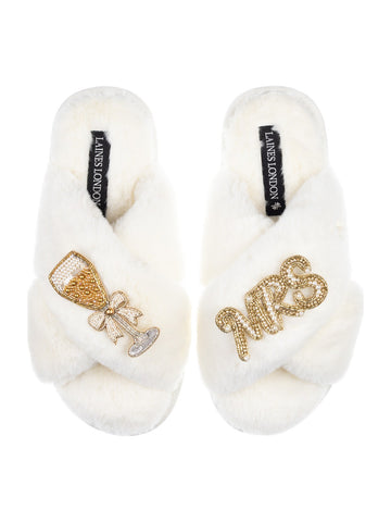 LAINES LONDON Mrs Slippers in Cream