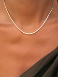 LARK Emerald Cascade Diamond Tennis Necklace in Solid Gold
