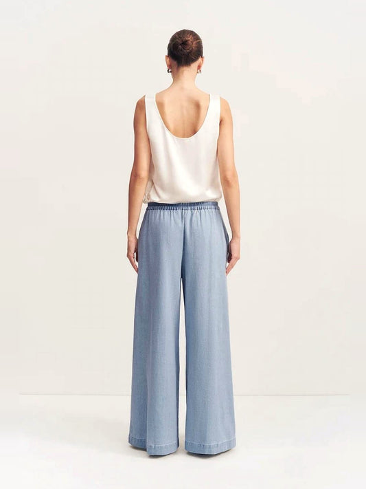 SHONA JOY Ellsworth Pilazzo Pants in Bleached Blue