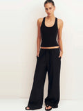 SHONA JOY Castrol Drawstring Pant in Black