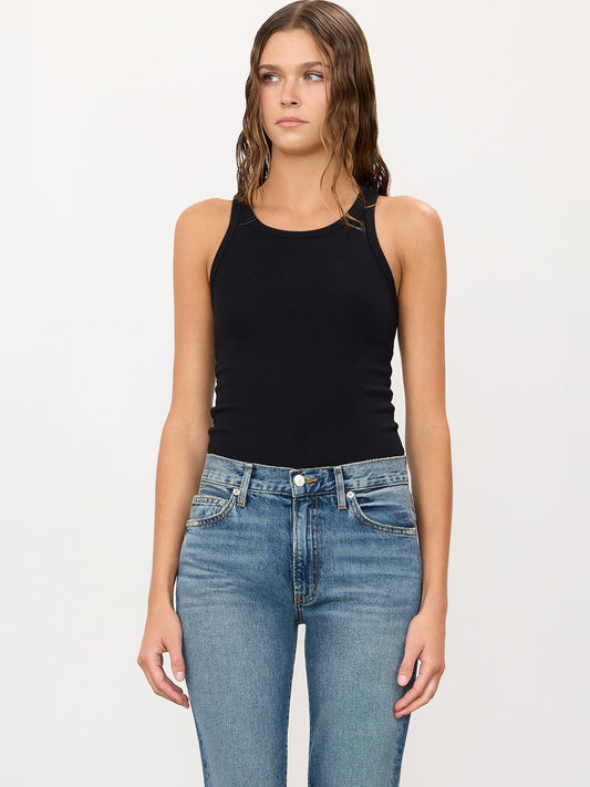 ETERNE High Neck Fitted Tank in Black