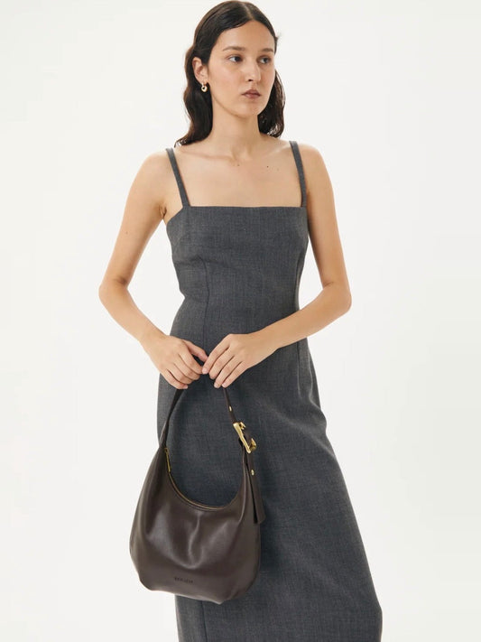 BRIE LEON Everyday Croissant Bag in Chocolate