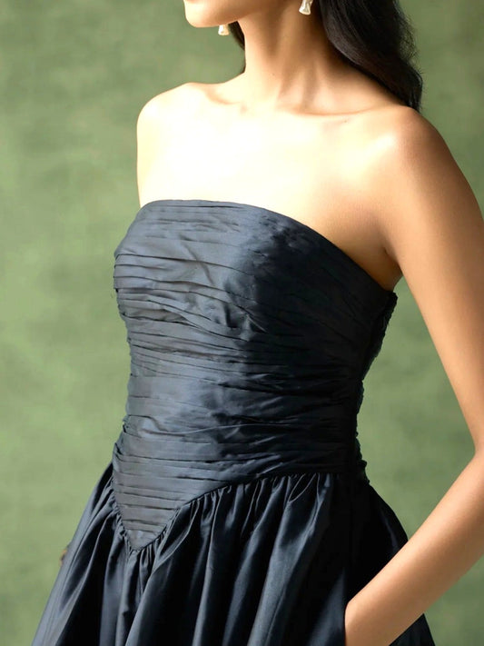 HEMANT & NANDITA Ishi Strapless Maxi Dress