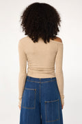 THE LINE BY K Harley Top in Beige Melange