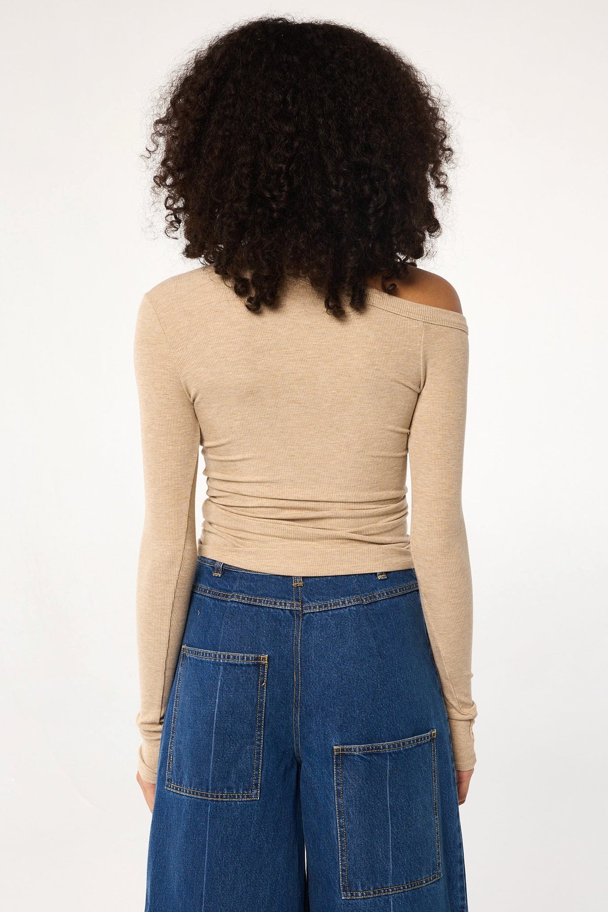 THE LINE BY K Harley Top in Beige Melange