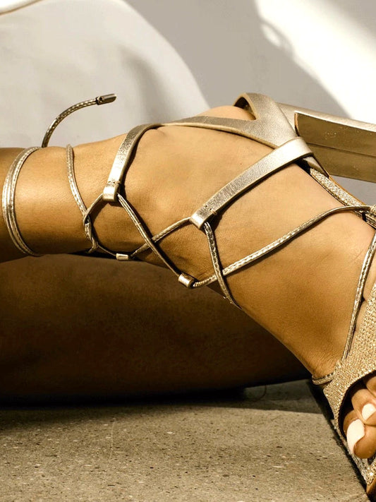 DANIELLA SHEVEL Pinot Heel in Gold